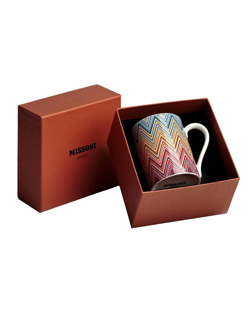 Mug Cup ZIG ZAG in Luxury Box Jarris 156 diam. 3", H 3.9", cap. 12.5 oz