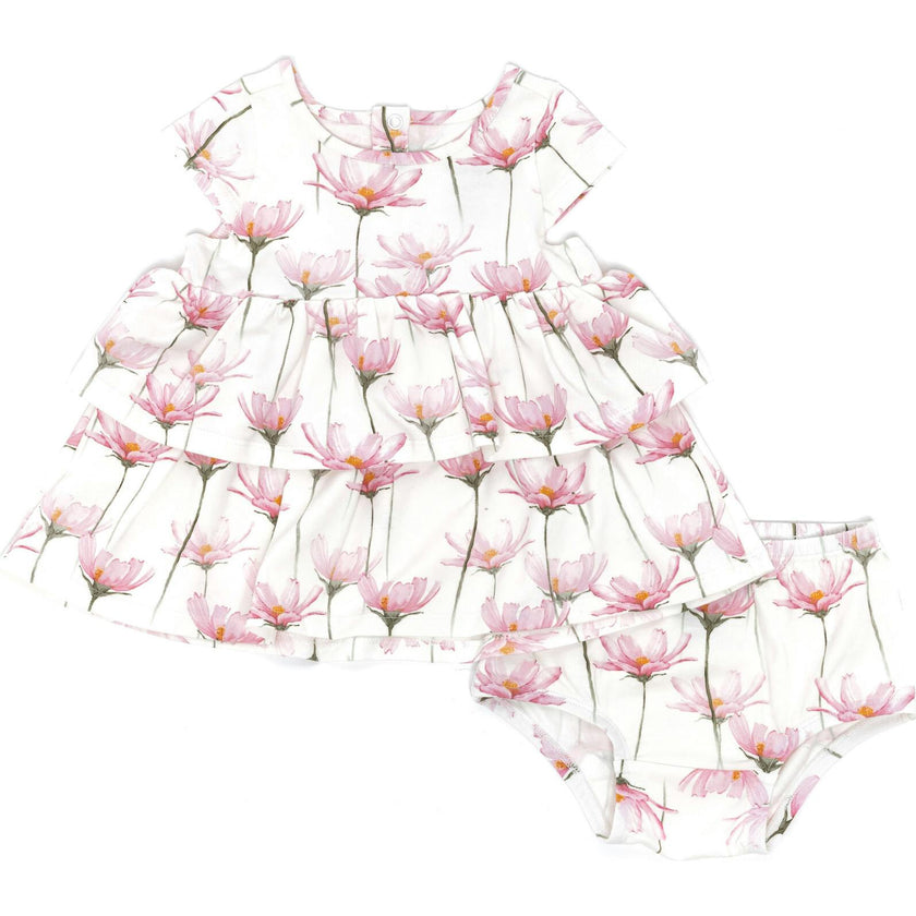 Round Neck 2-Layered Dress With Matching Bloomers