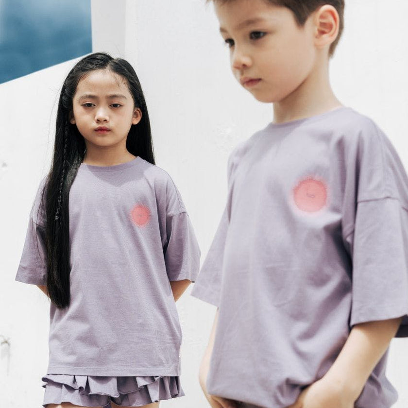 Relaxed Organic Cotton T-Shirt With SOW Sun Print