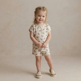 Organic Drop Shoulder Tee & Shorts Set - Horses