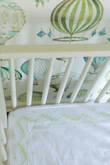 Embroidered Crib Sheet - Meadow