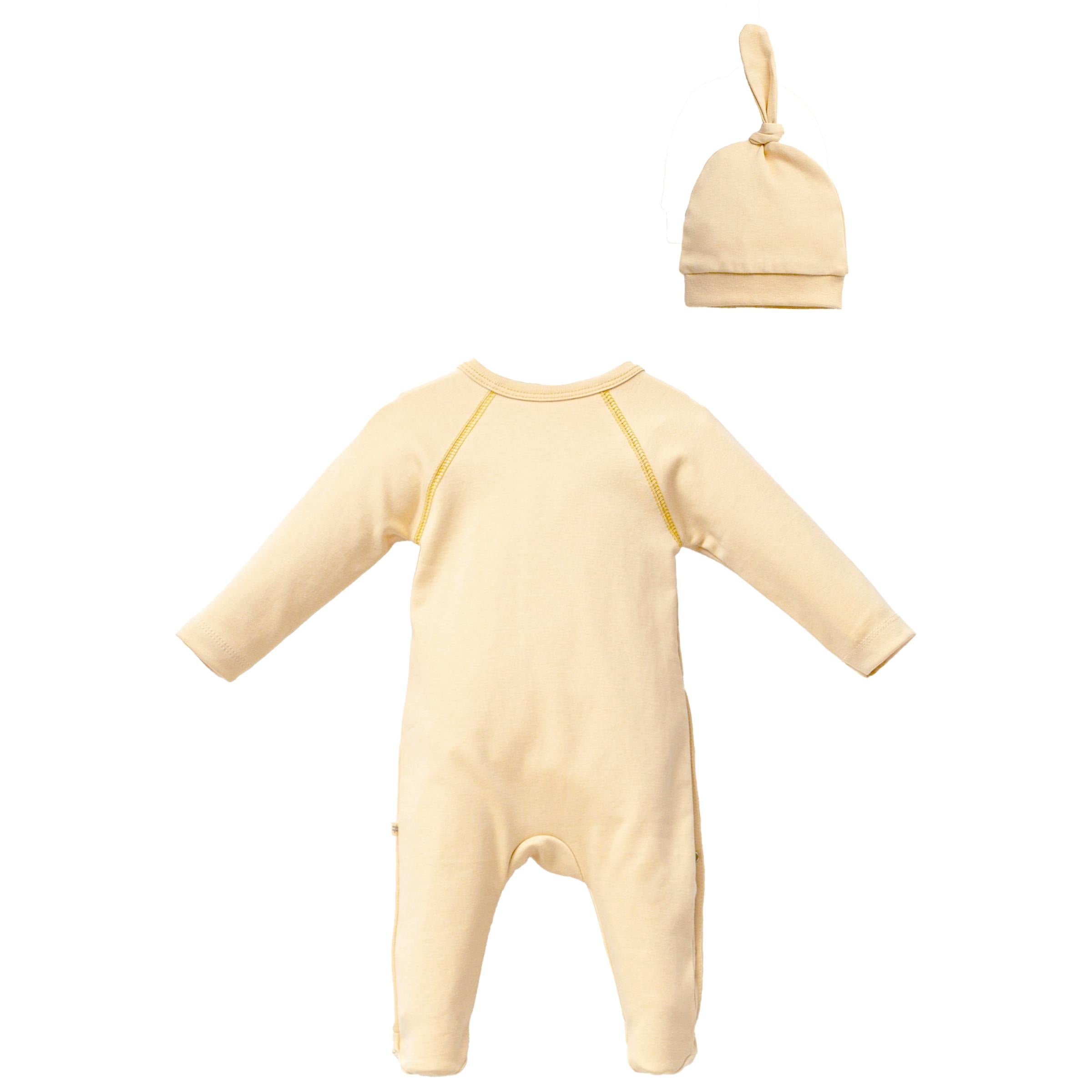 Yellow Animal Graphic Babygrow & Hat
