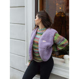 adult merino wool vest - lilac cloud