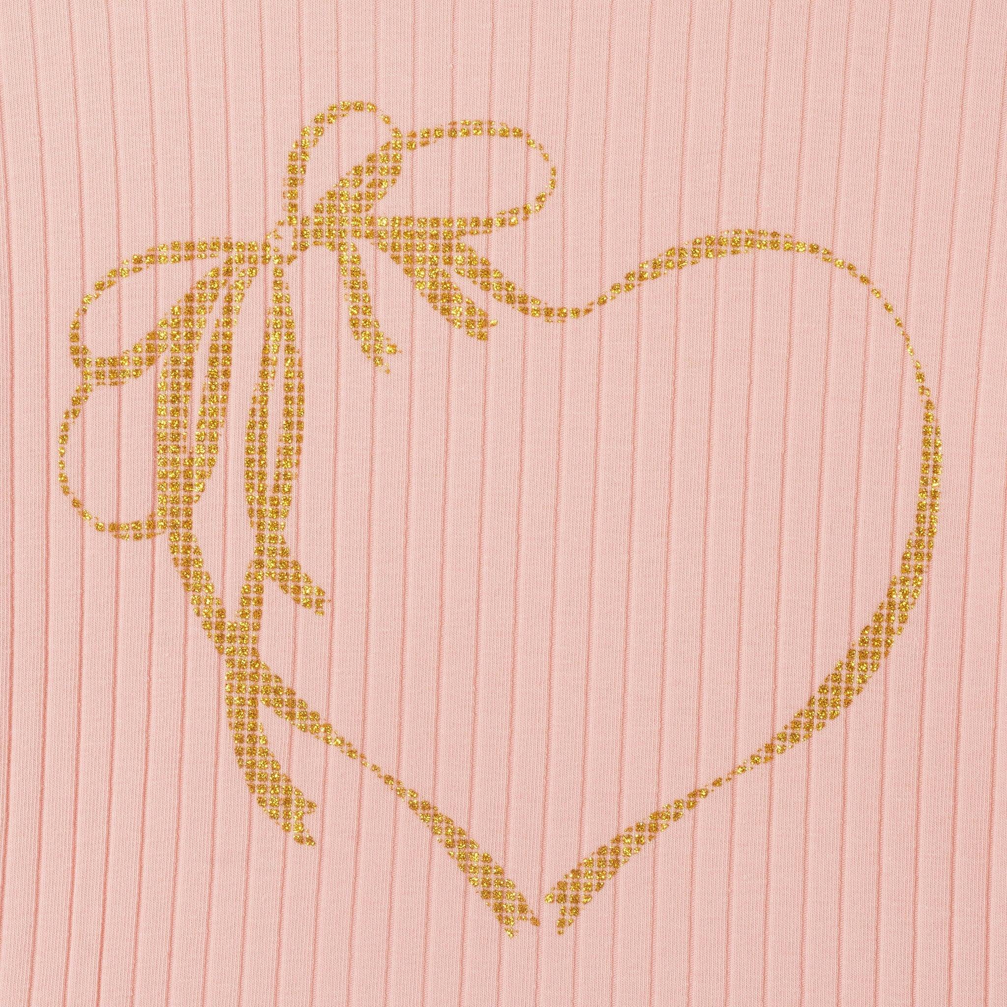Long Sleeve Tee | Glitter Bow Heart