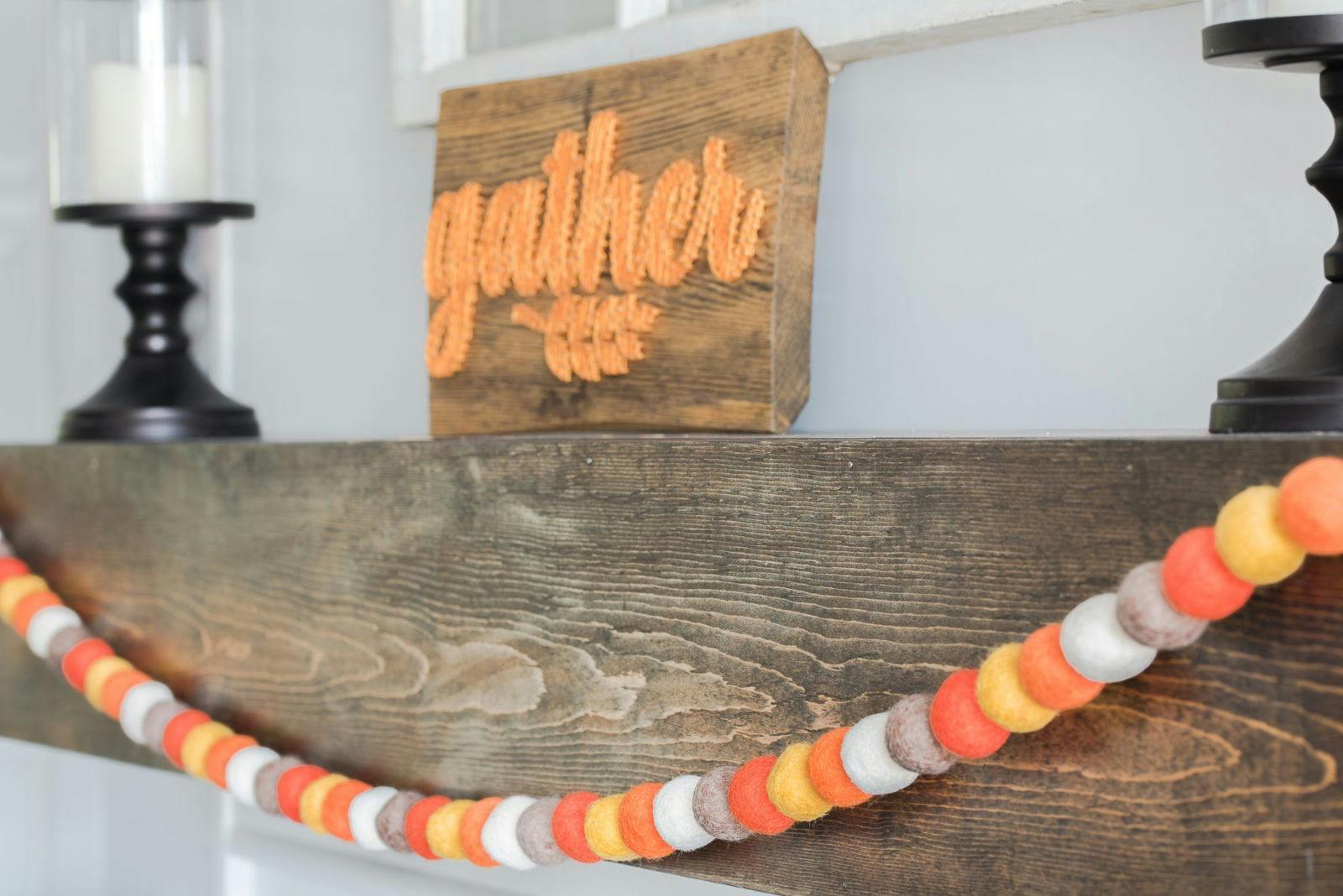 Pumpkin Spice Ball Felt Garland