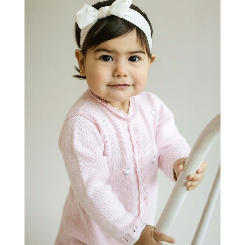 Rosette Knit Bubble Romper