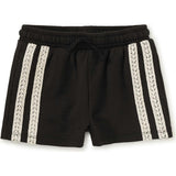 Crochet Sporty Shorts, Black