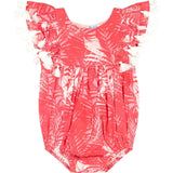 Anna Flutter Sleeve Palm Romper, Florals