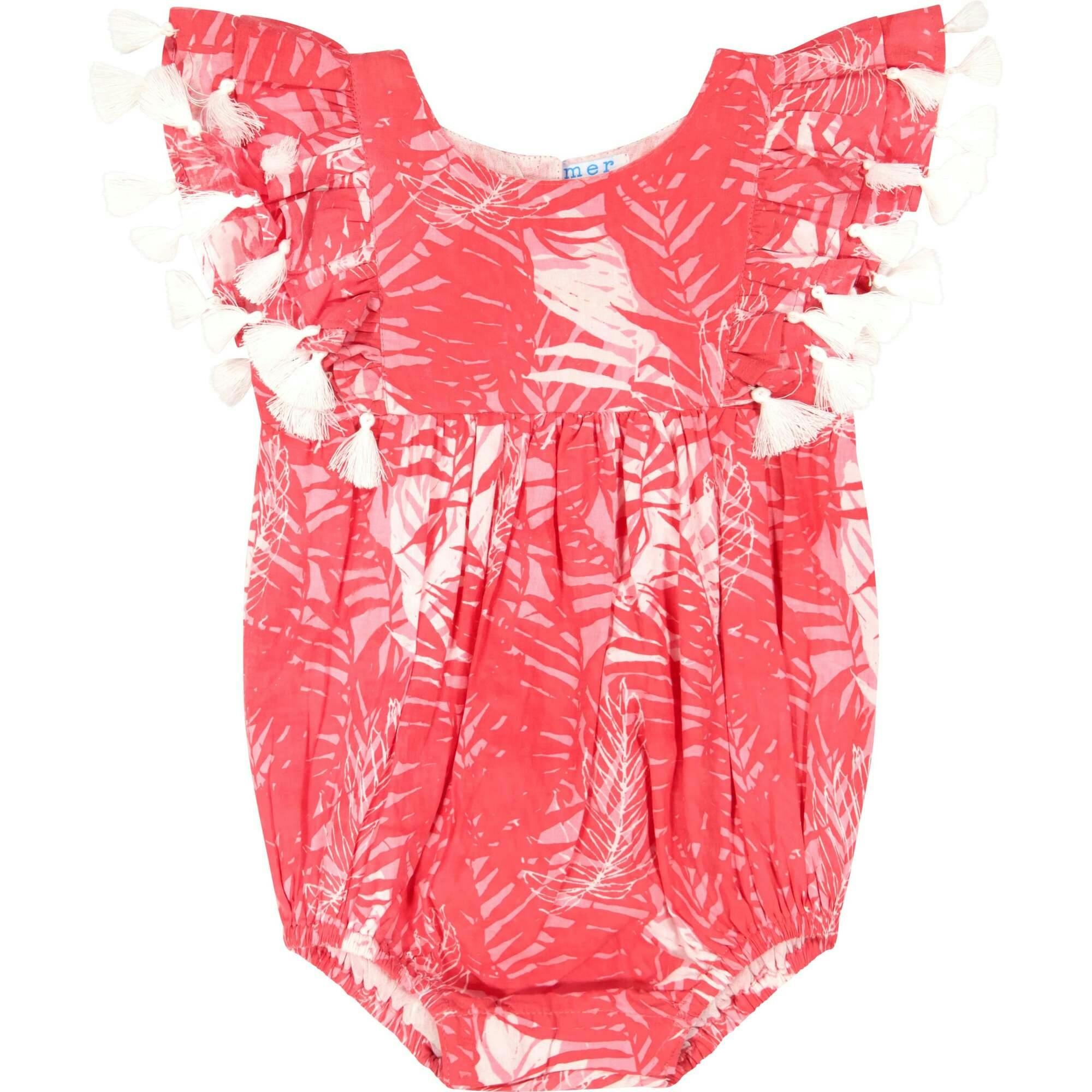 Anna Flutter Sleeve Palm Romper, Florals