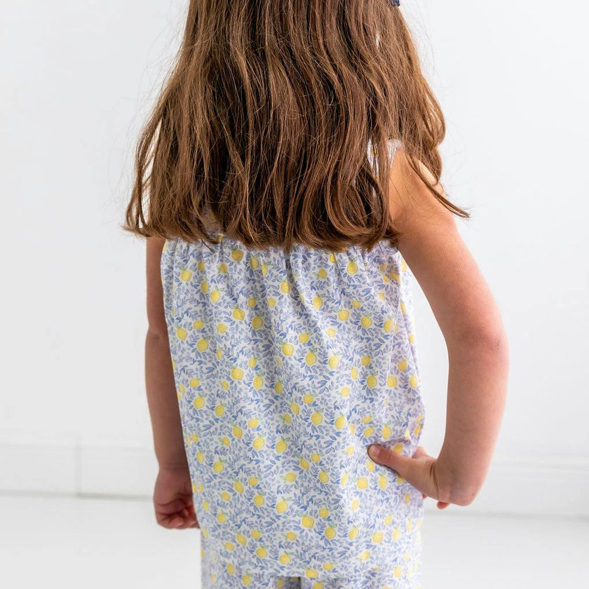 Lemons Girls Pima Cotton Short Pajama Set