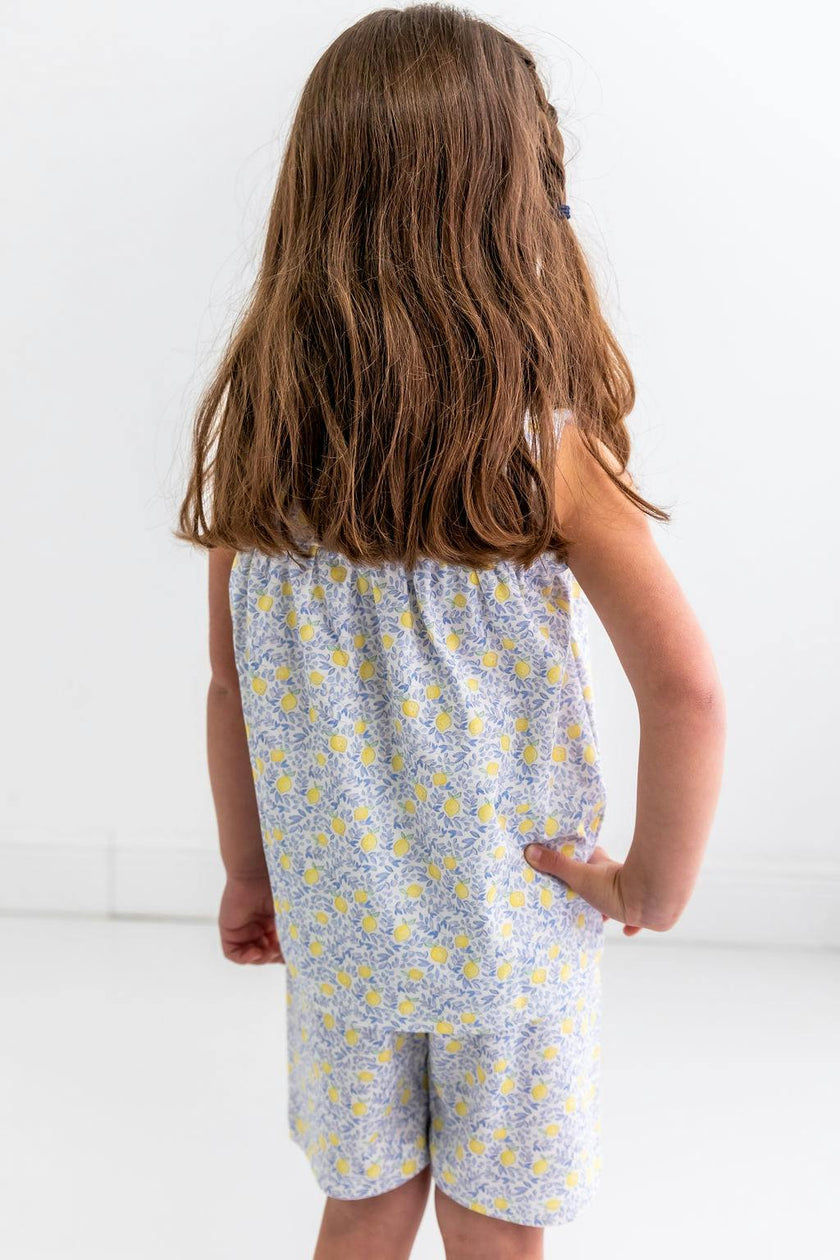 Lemons Girls Pima Cotton Short Pajama Set