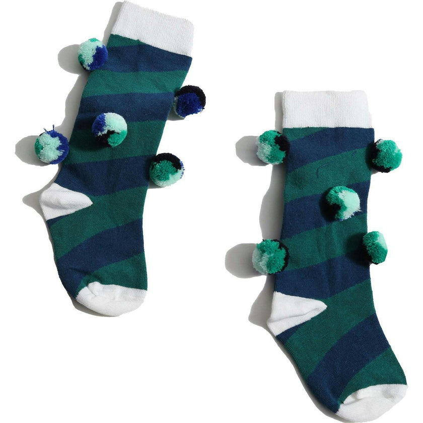 POM POM COLOR BLOCK SOCKS