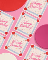 Cherry Bday Napkins - 25 sprinkle napkins