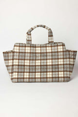 Plaid Airplane Tote