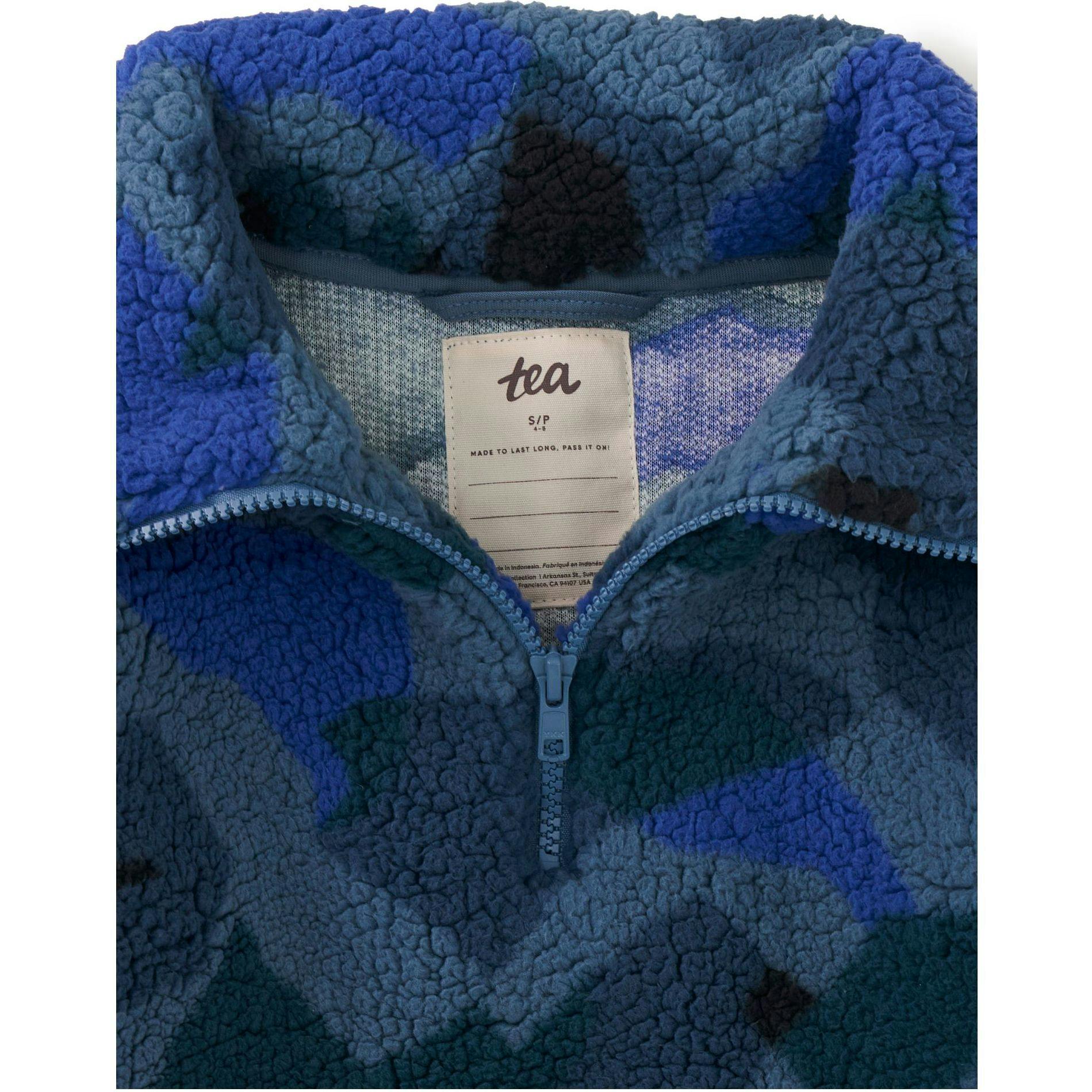 Teddy Fleece Pullover, Blue