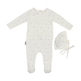 Elegant Leaves Footie and Beanie Set