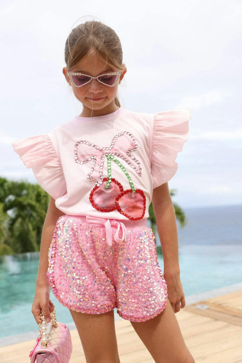Pretty in Pink Sequin Shorts