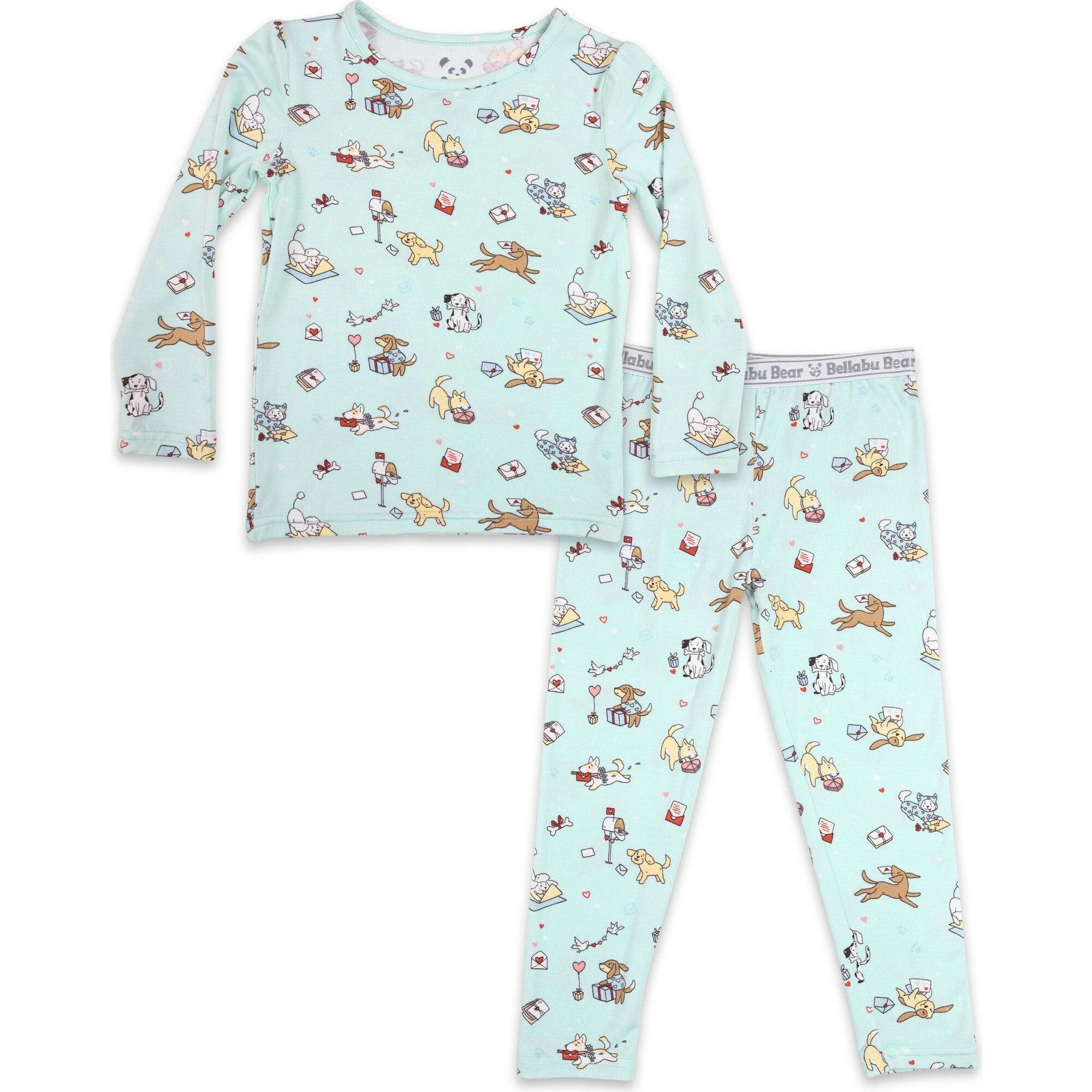 Valentines Pups Bamboo Kids Pajamas