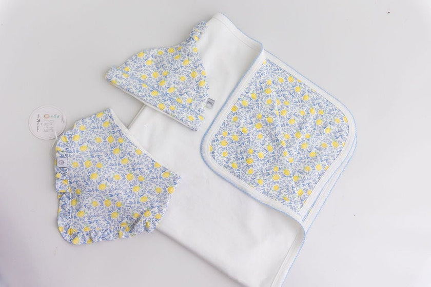 Lemons Pima Cotton Baby Blanket