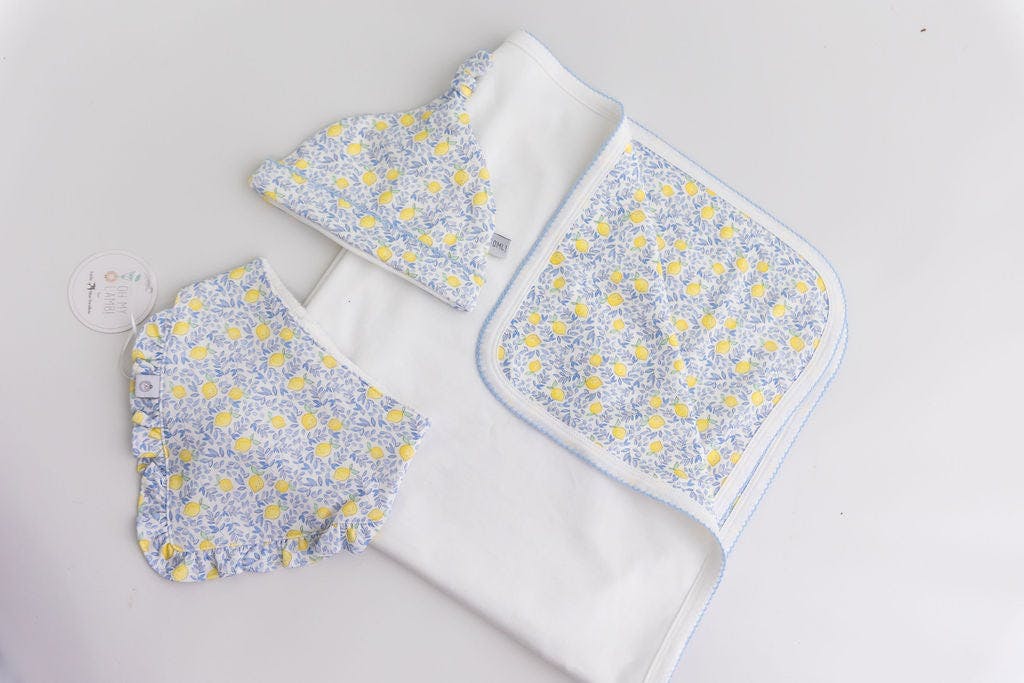 Lemons Pima Cotton Baby Blanket