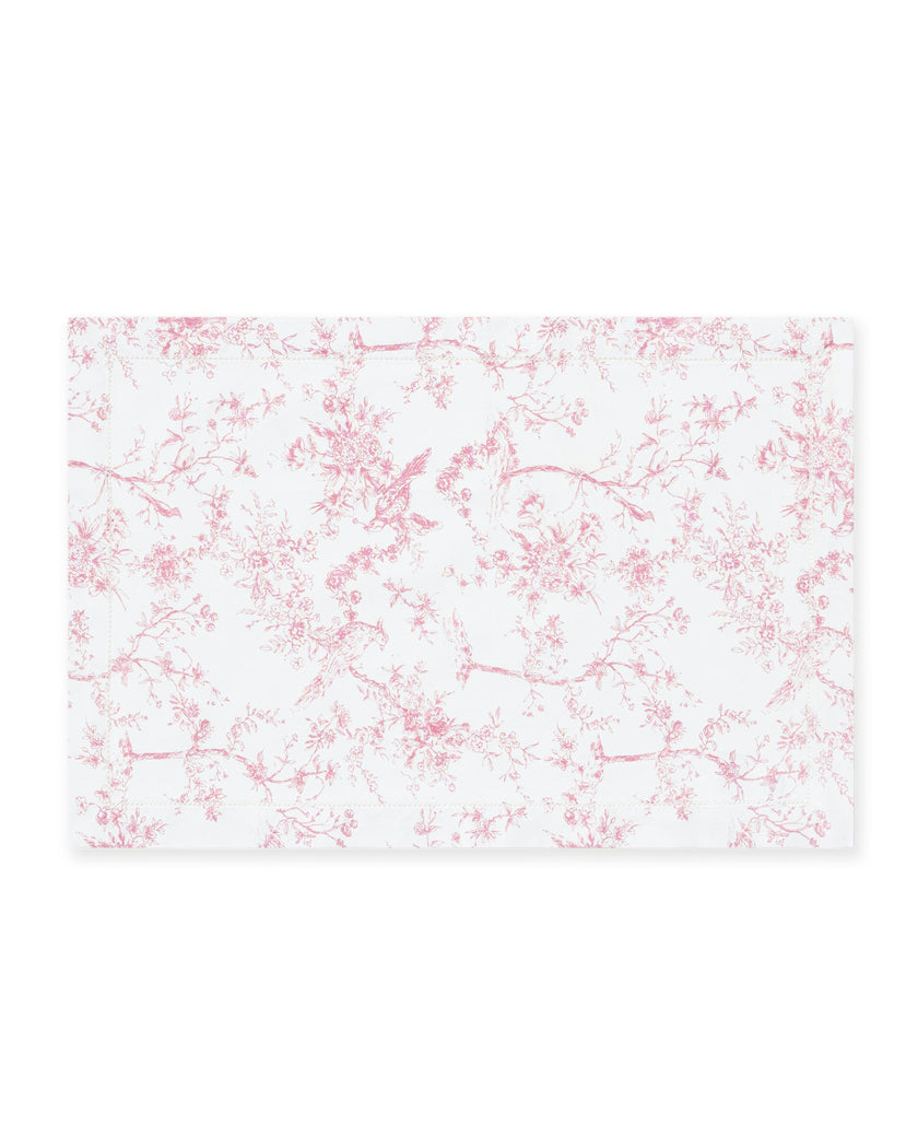 Signature Twill Placemats in Pink Timeless Toile