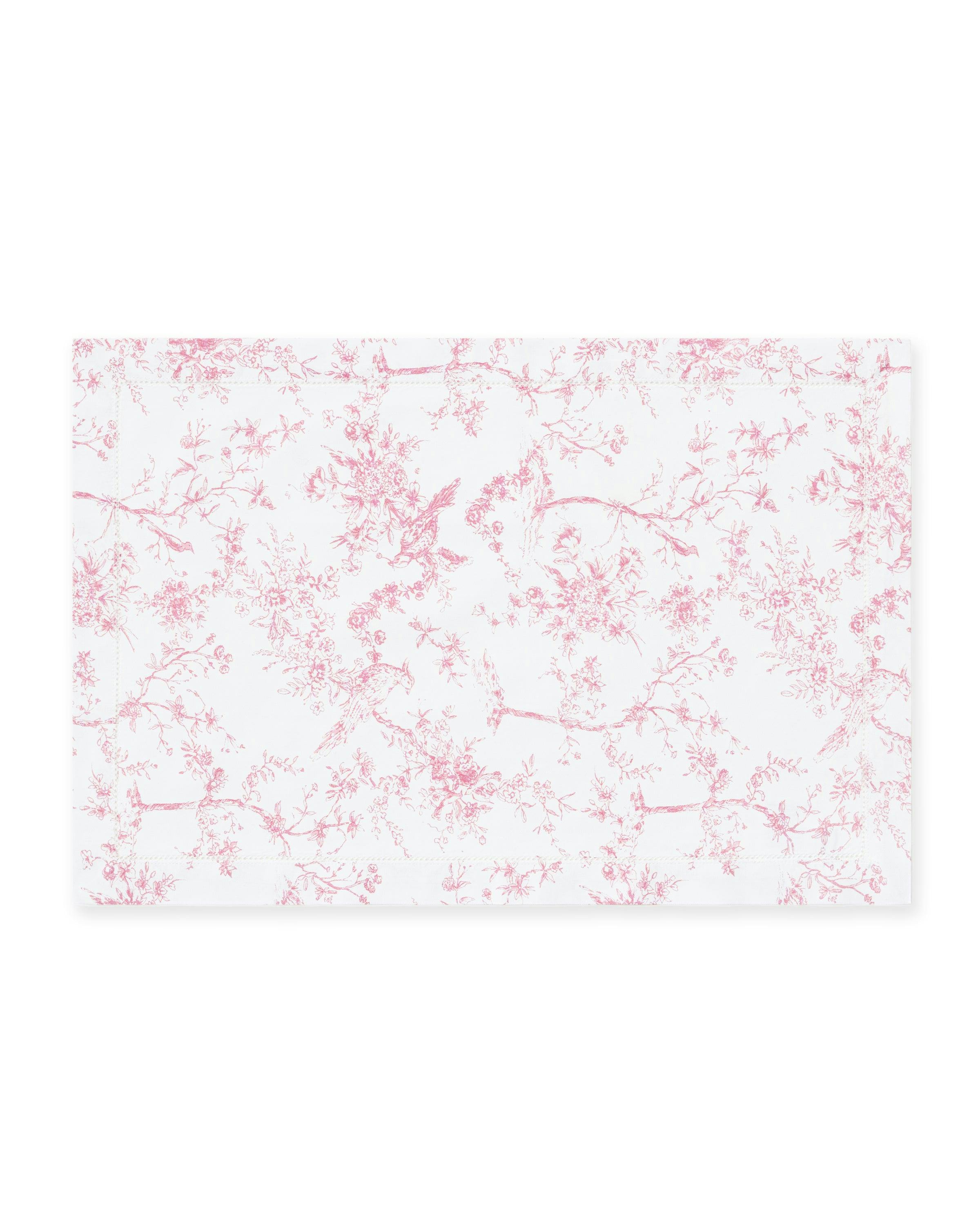 Signature Twill Placemats in Pink Timeless Toile