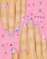 Kpop Nail Stickers - 4 sheet set