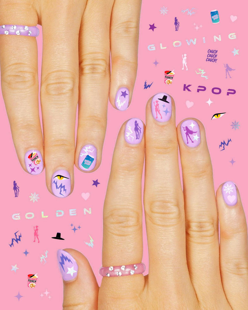Kpop Nail Stickers - 4 sheet set