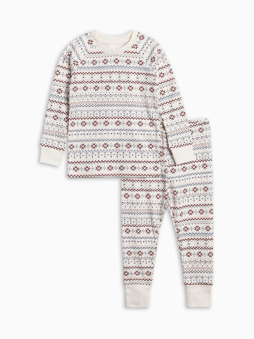 2 Piece Long Sleeve Jammie Set - Bluen Fairisle