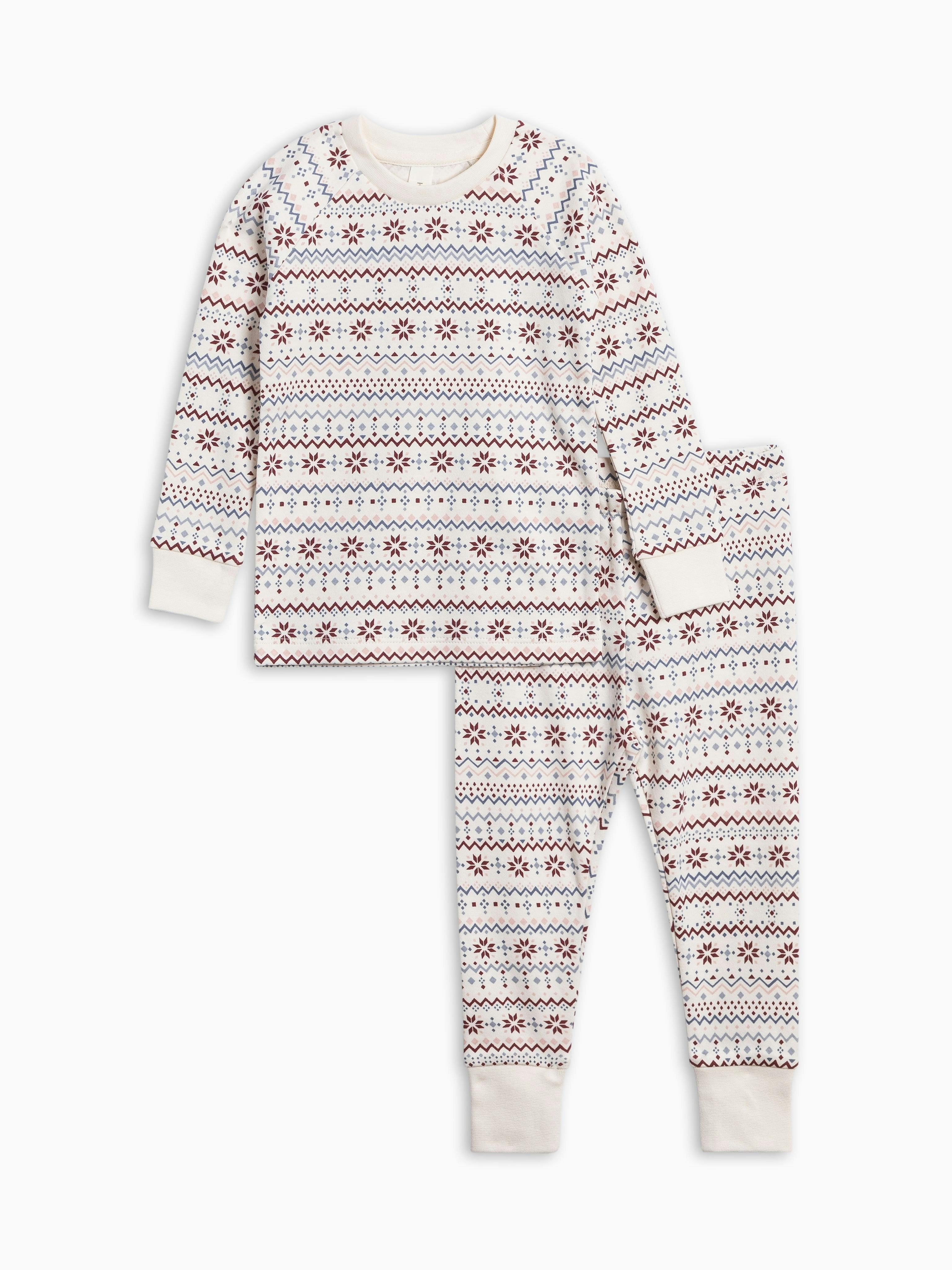 2 Piece Long Sleeve Jammie Set - Bluen Fairisle