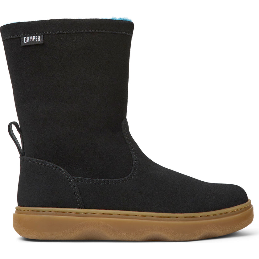 Kiddo Suede Leather Nubuck Boots, Black