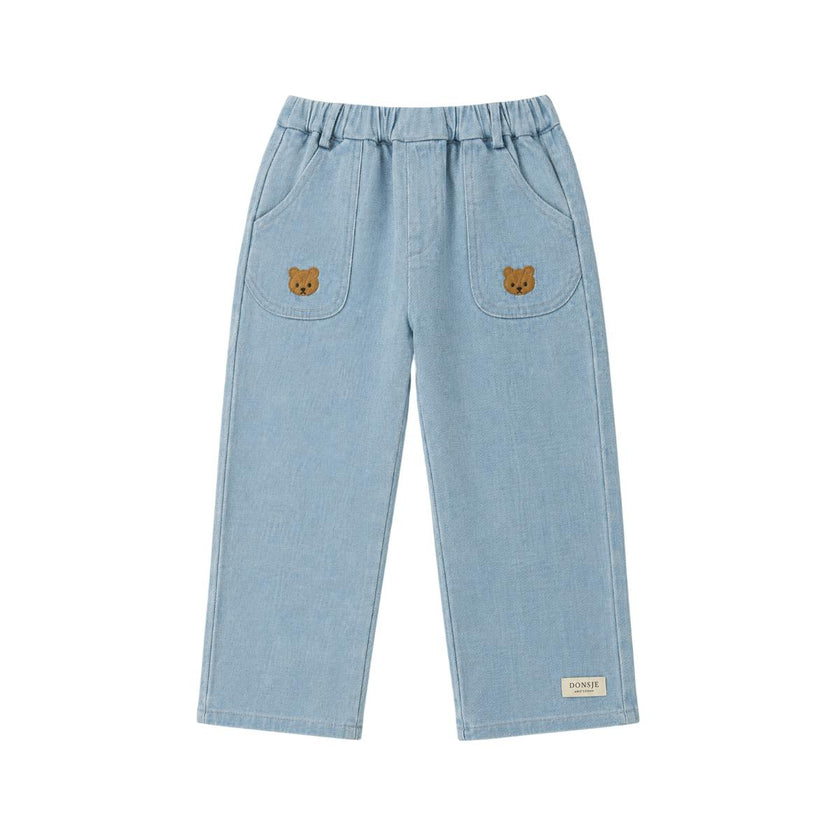 Kassim Denim Trousers | Bear | Ice Blue