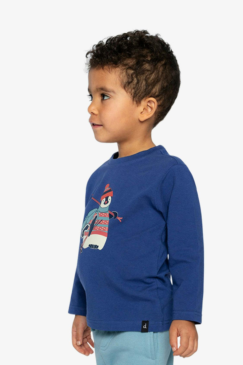 Long Sleeve Organic Cotton T-Shirt Blue