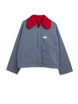 women's denim jacket - wave stripes