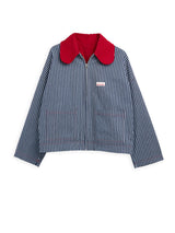 women's denim jacket - wave stripes