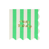 Stripe Happy Birthday Large Napkins