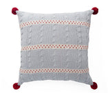 Cable Pom Pom Pillow