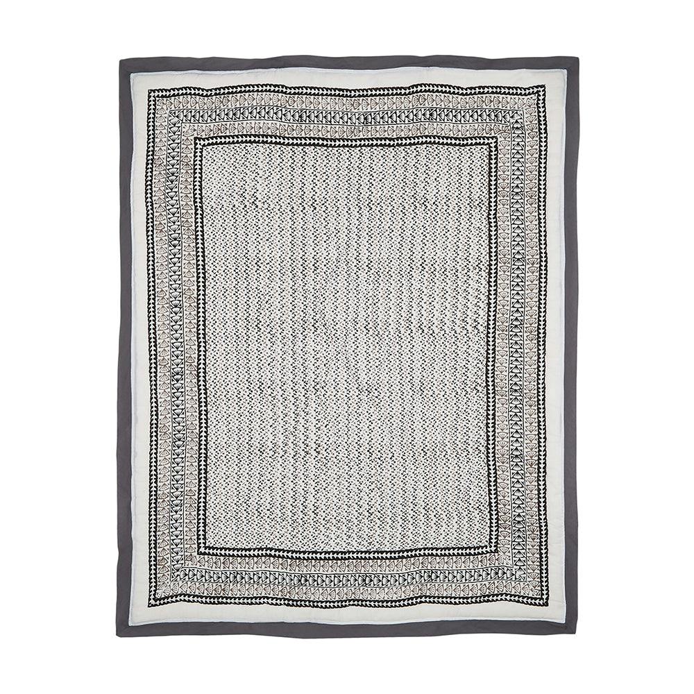Block-Printed Cotton Crib Quilt