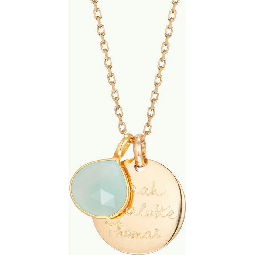 Personalized Gemstone Necklace, Rose Gold Plated