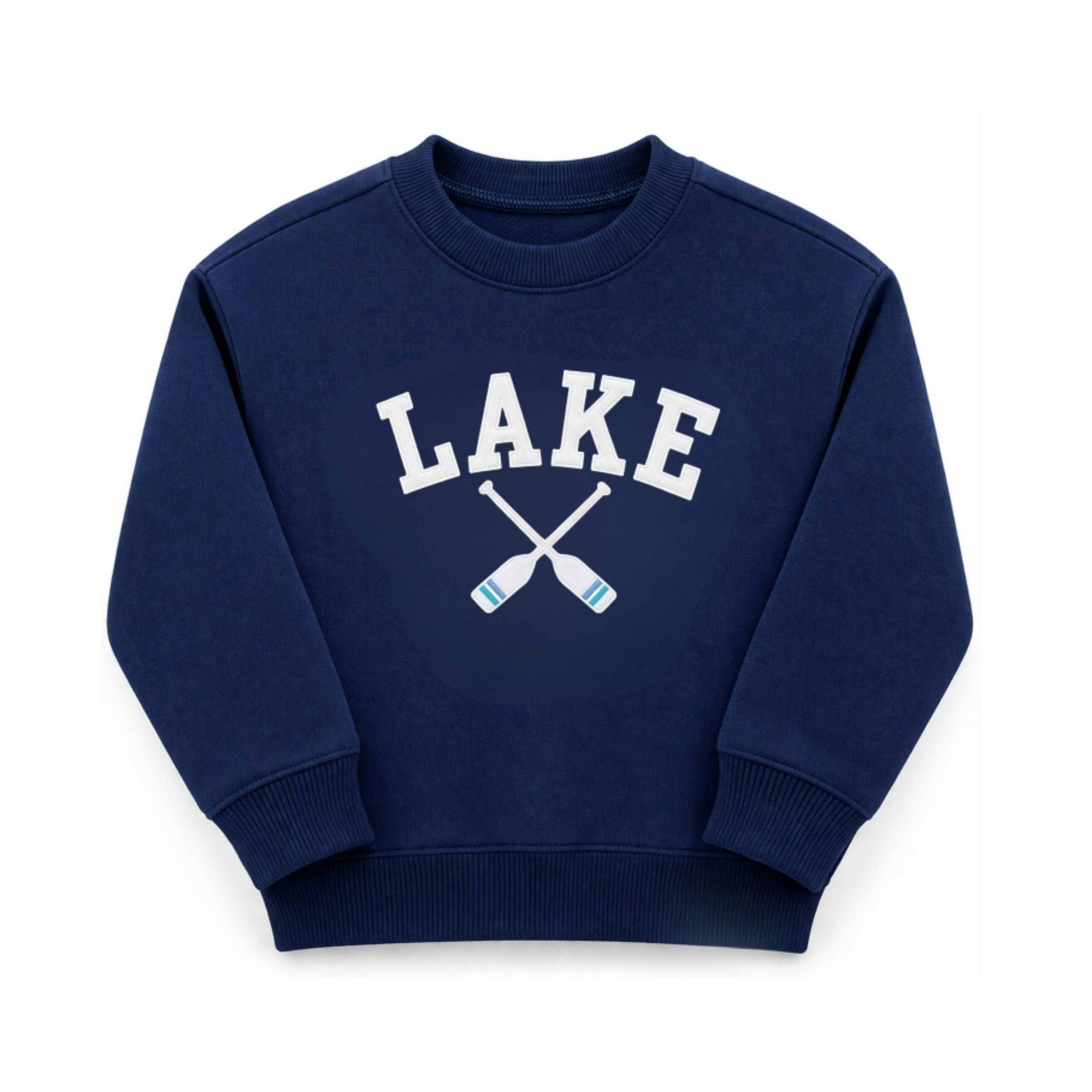 Navy Lake Signature Crew Sweatshirt