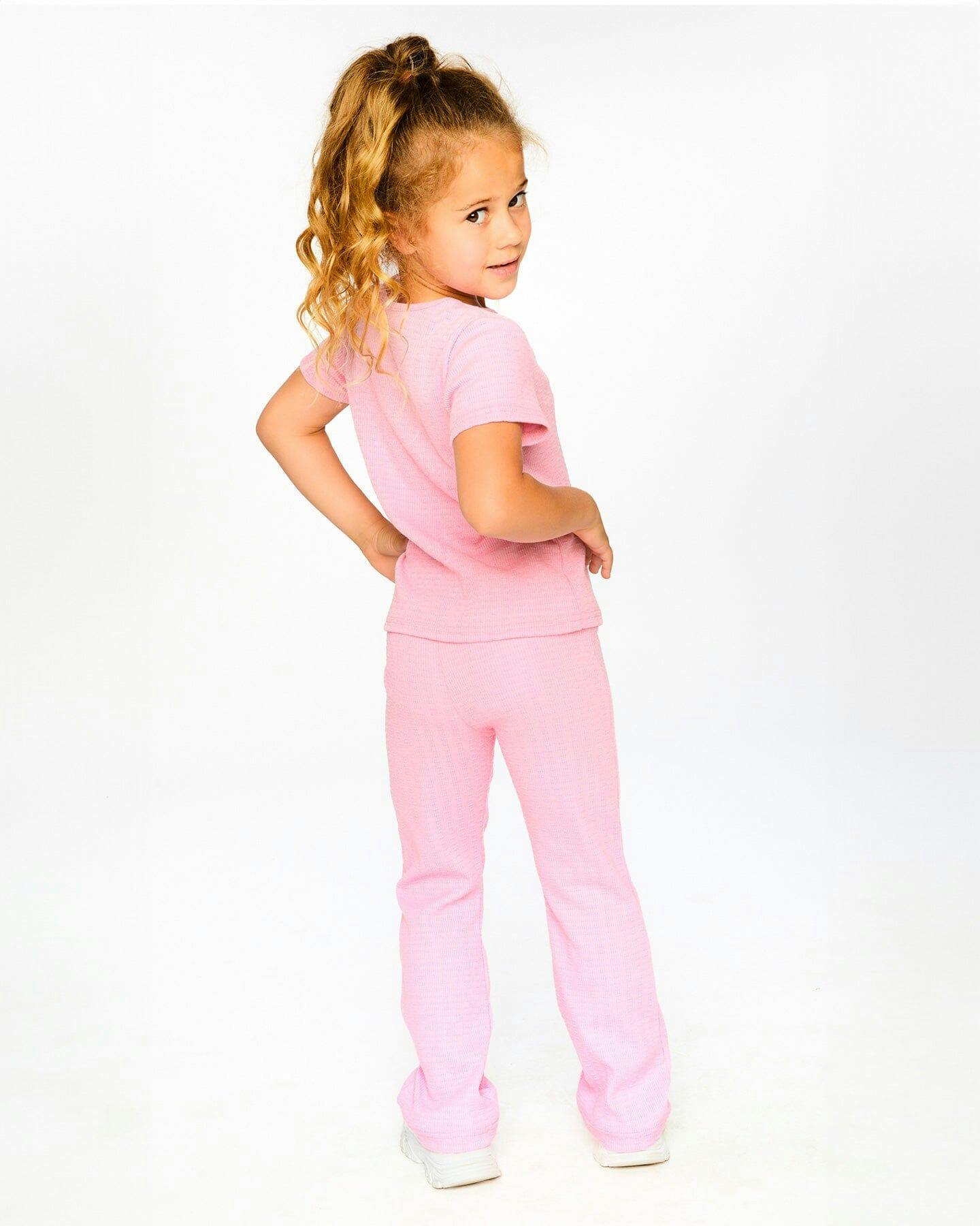 Crinkle Jersey Leggings Pink