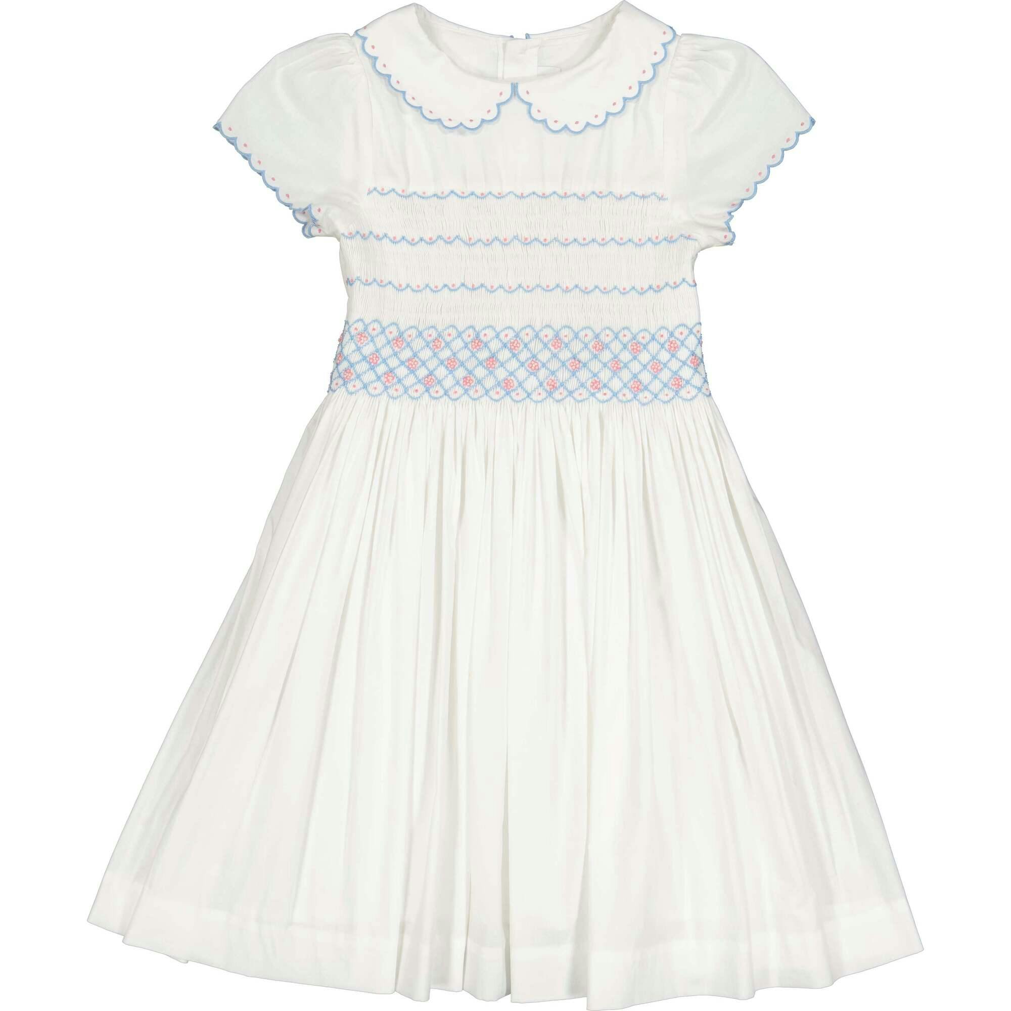 Myrtille Pink Floral Short Sleeve Bishop Dress