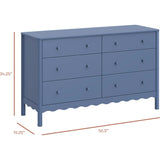 Swell 6-Drawer Assembled Dresser in Cove Blue