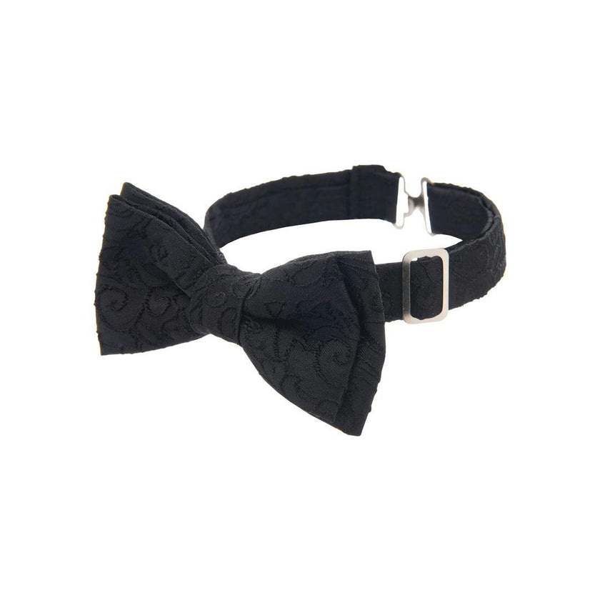 Black Paisley Print Vest and Bowtie