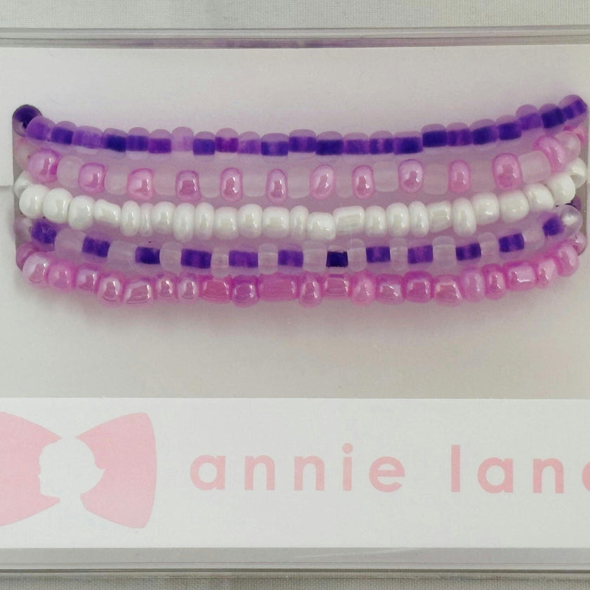 Purple set of five bracelets