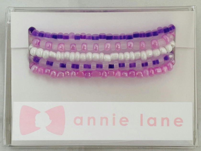 Purple set of five bracelets