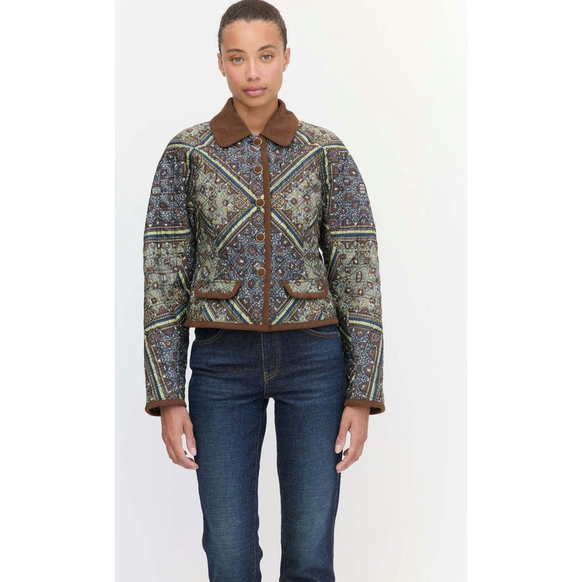The Dax Jacket - Olive Equestrian Scarf