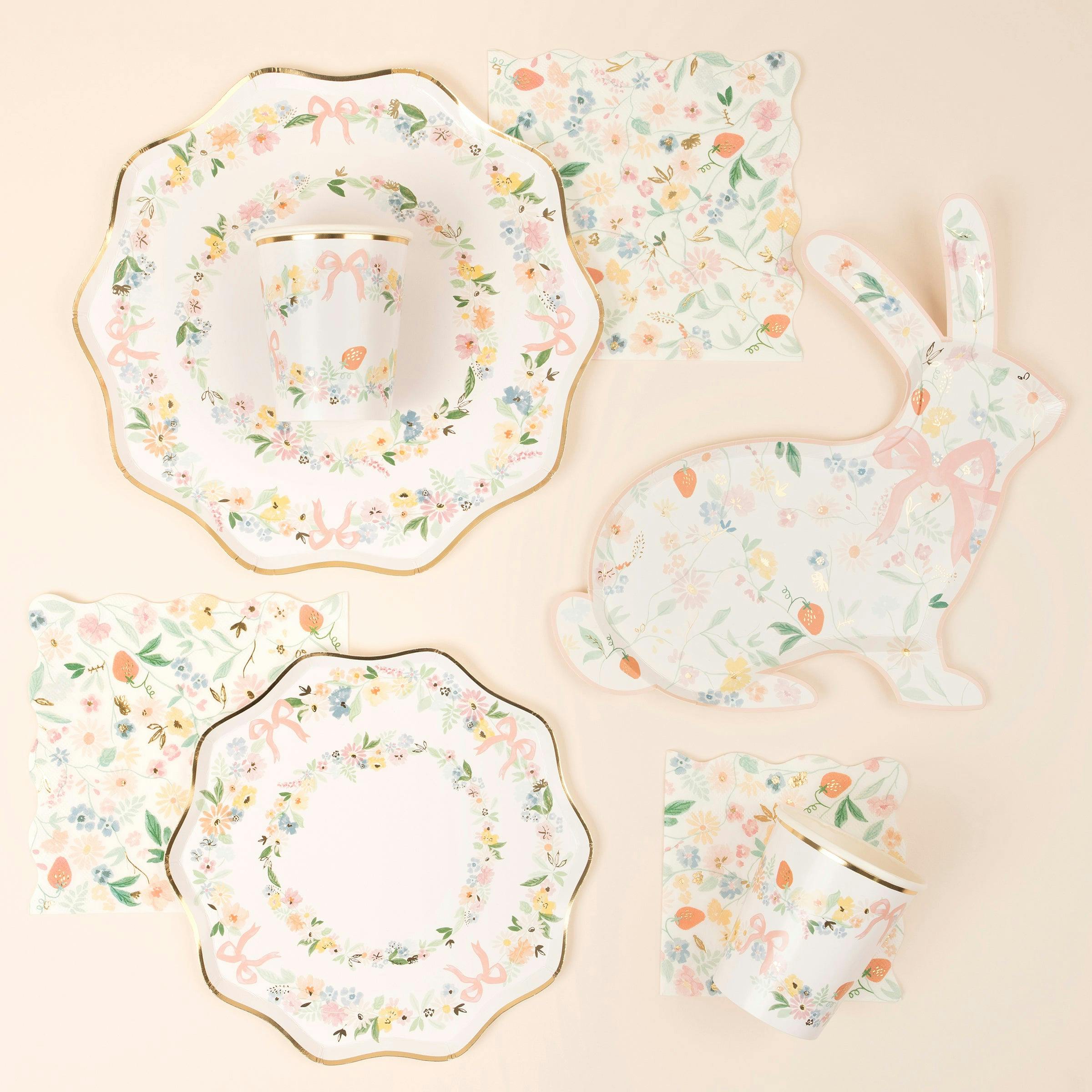 Elegant Floral Small Napkins