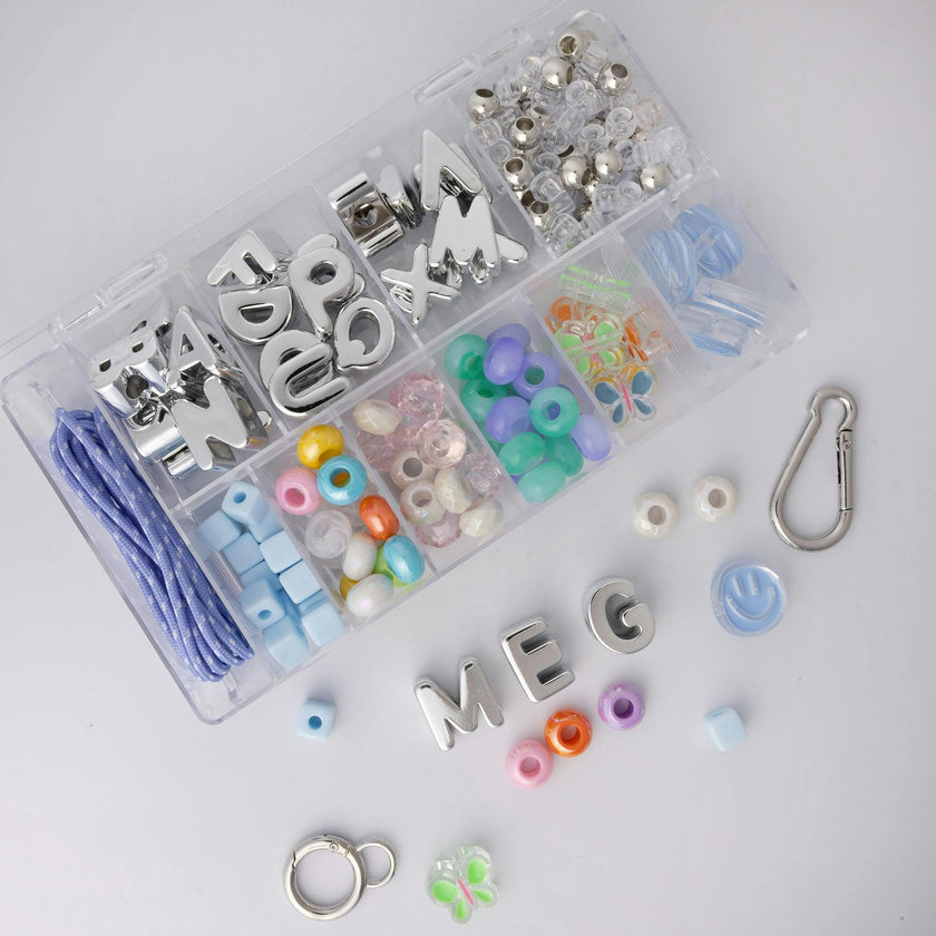 Silver Alphabet Bead Box