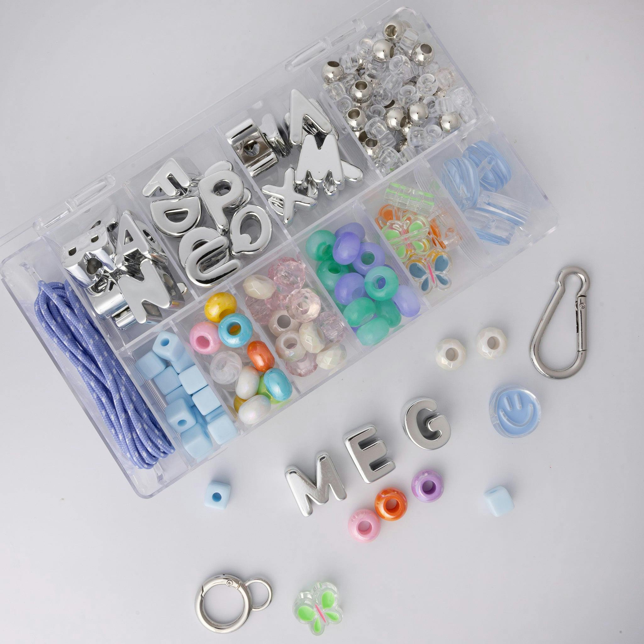 Silver Alphabet Bead Box